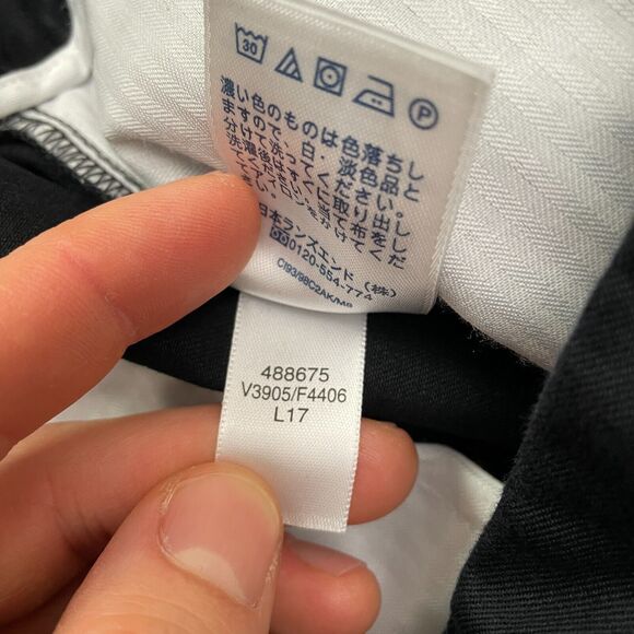 Lands' End Chino Pants Womens 12 Black Mid Rise Straight Leg Cotton Work 34x28 - Picture 8 of 14